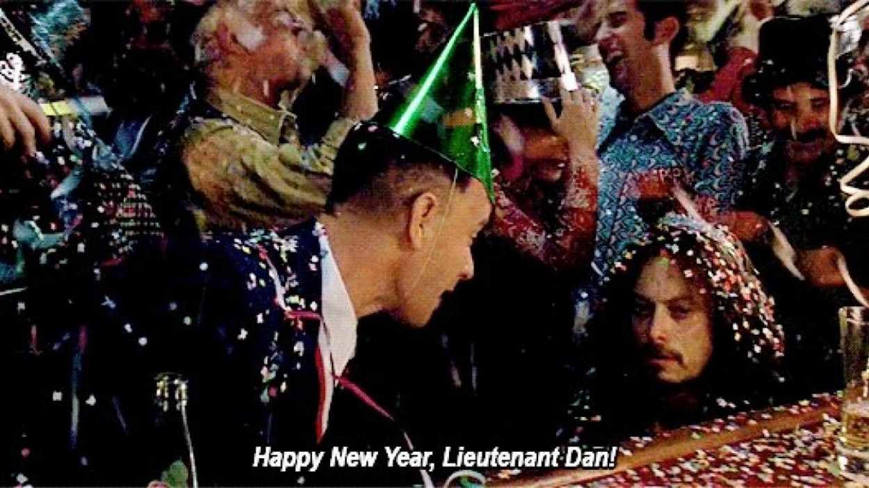Año Nuevo Forrest Gump. Fotograma.