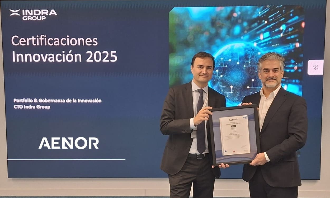 La certificación ISO 56001 reconoce el modelo de innovación de Indra Group en cinco áreas industriales. INDRA GROUP