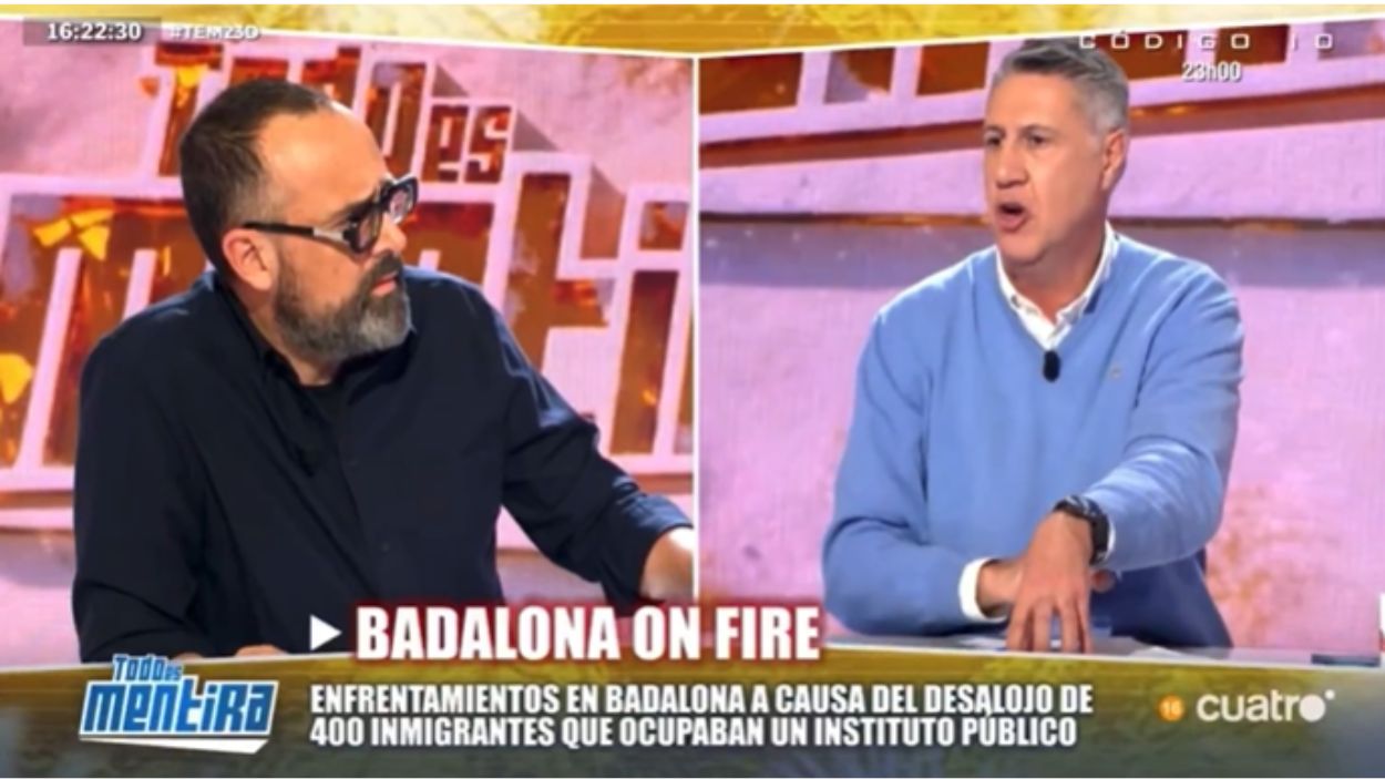 Risto Mejide y García Albiol en 'Todo es mentira'. Mediaset