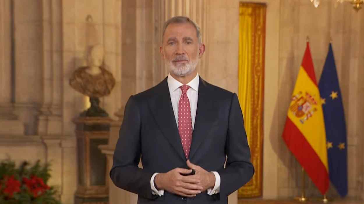 El rey Felipe VI durante su discurso