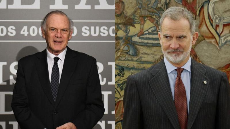 Pedro Piqueras y el rey Felipe VI.