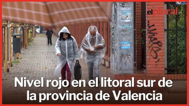 Sube a nivel rojo la alerta por lluvia en el litoral sur de la provincia de Valencia