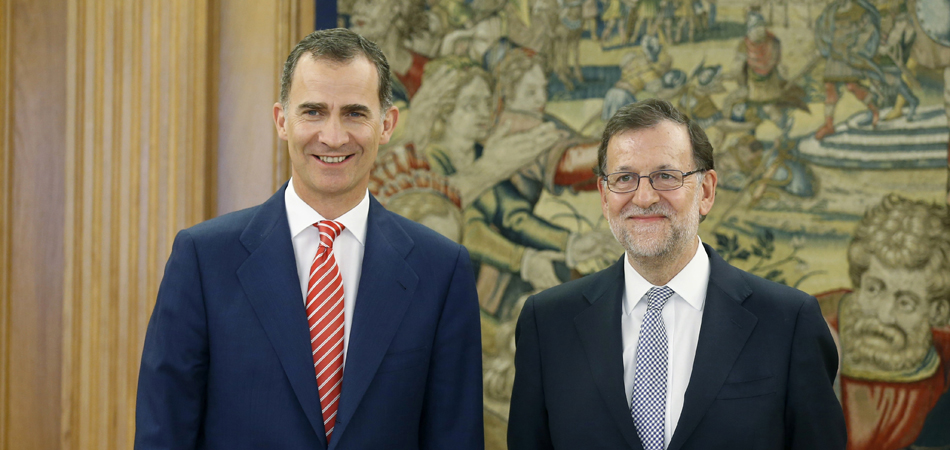 Felipe VI y Mariano Rajoy durante la tercera ronda de consultas