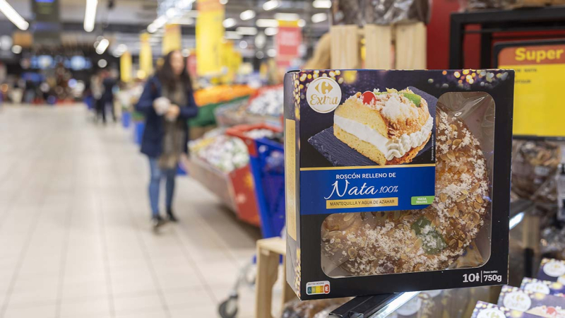 Roscón relleno de nata 100% Carrefour Extra Roscón relleno de nata 100% Carrefour Extra