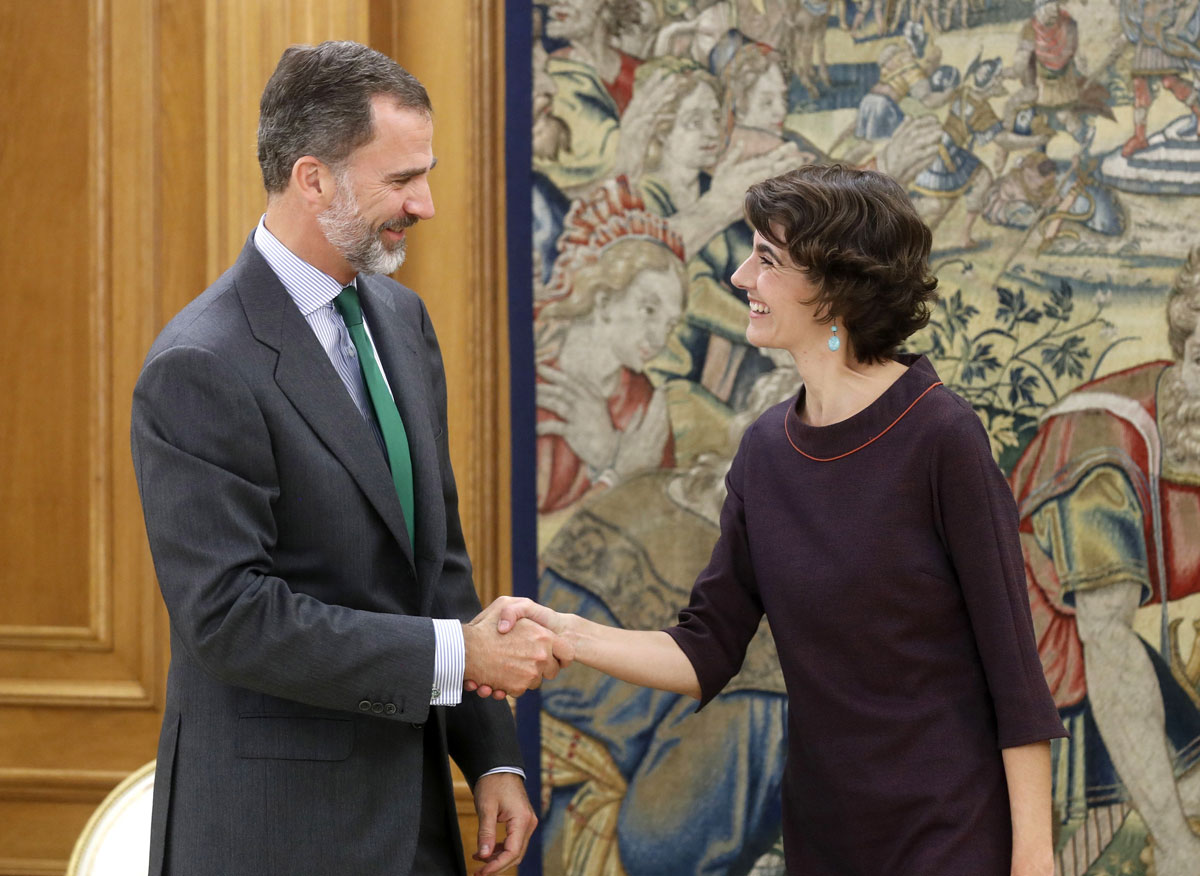 El rey Felipe VI recibe por primera vez en el Palacio de la Zarzuela a la diputada Rosa Martínez, coportavoz de Equo