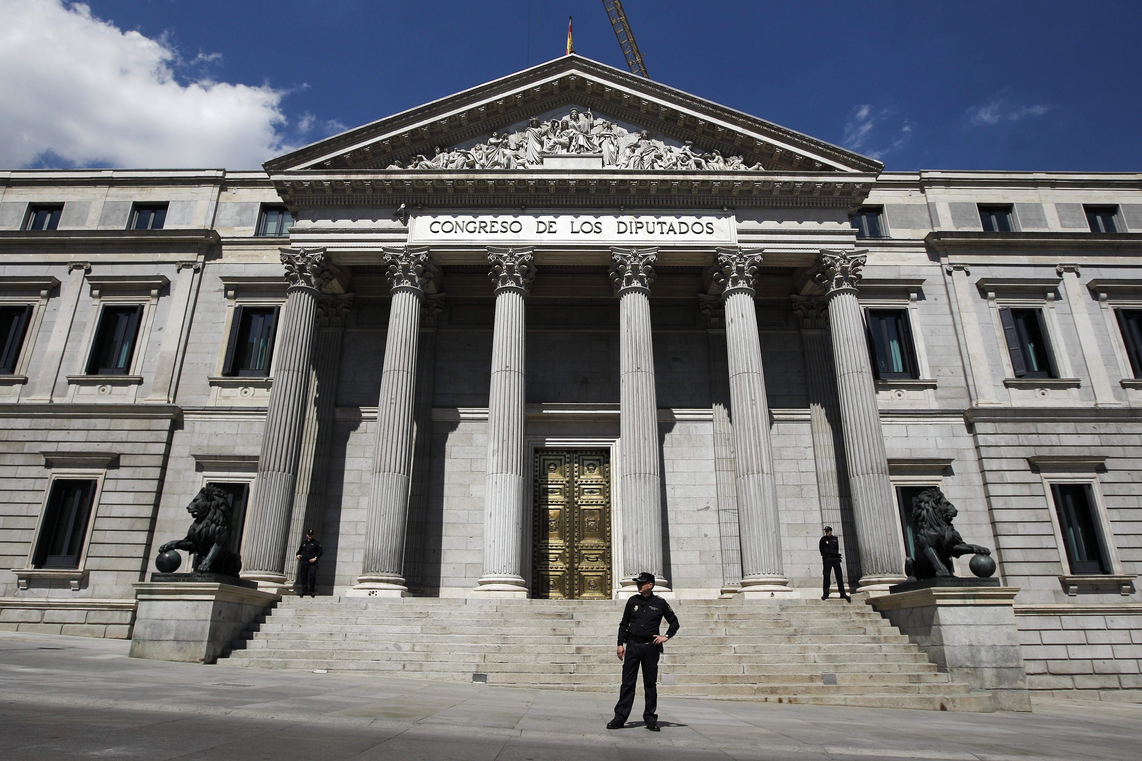 Fachada del Congreso de los Diputados. 