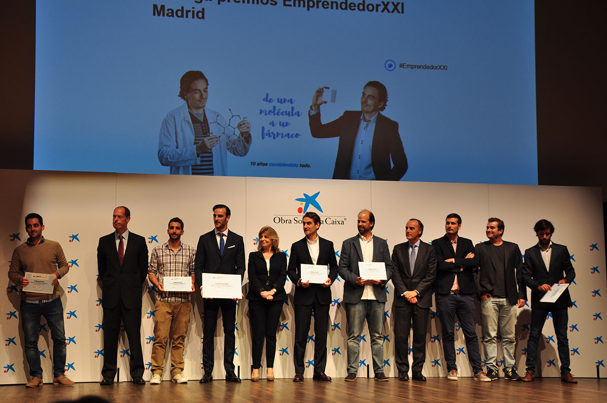 Los finalistas y el galardonado en los 10º premios Emprendedor XXI Madrid