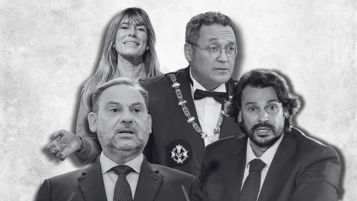 Fotomontaje de causas judiciales que han marcado el 2025. Elaboración propia.