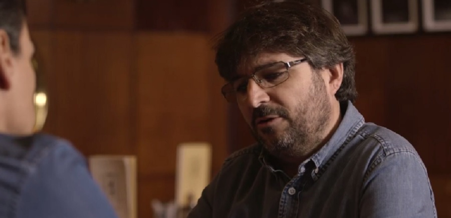 Jordi Évole durante su entrevista con Pedro Sánchez