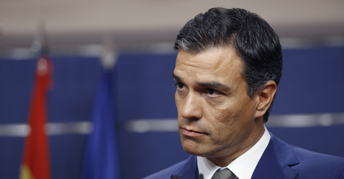 Pedro Sánchez, durante una rueda de prensa en el Congreso