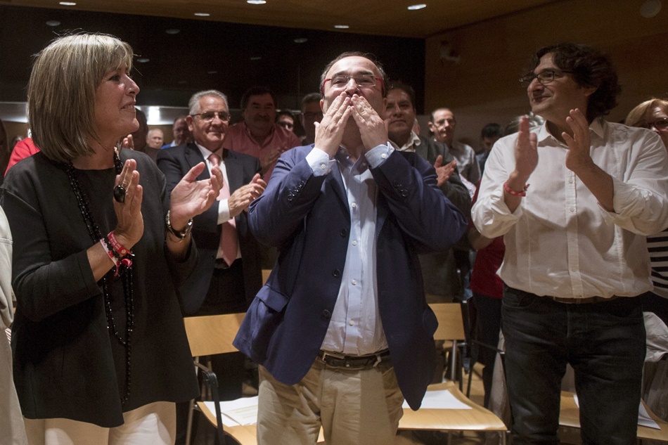 Miquel Iceta este domingo durante la clausura del Congreso del PSC. (Foto: EFE)