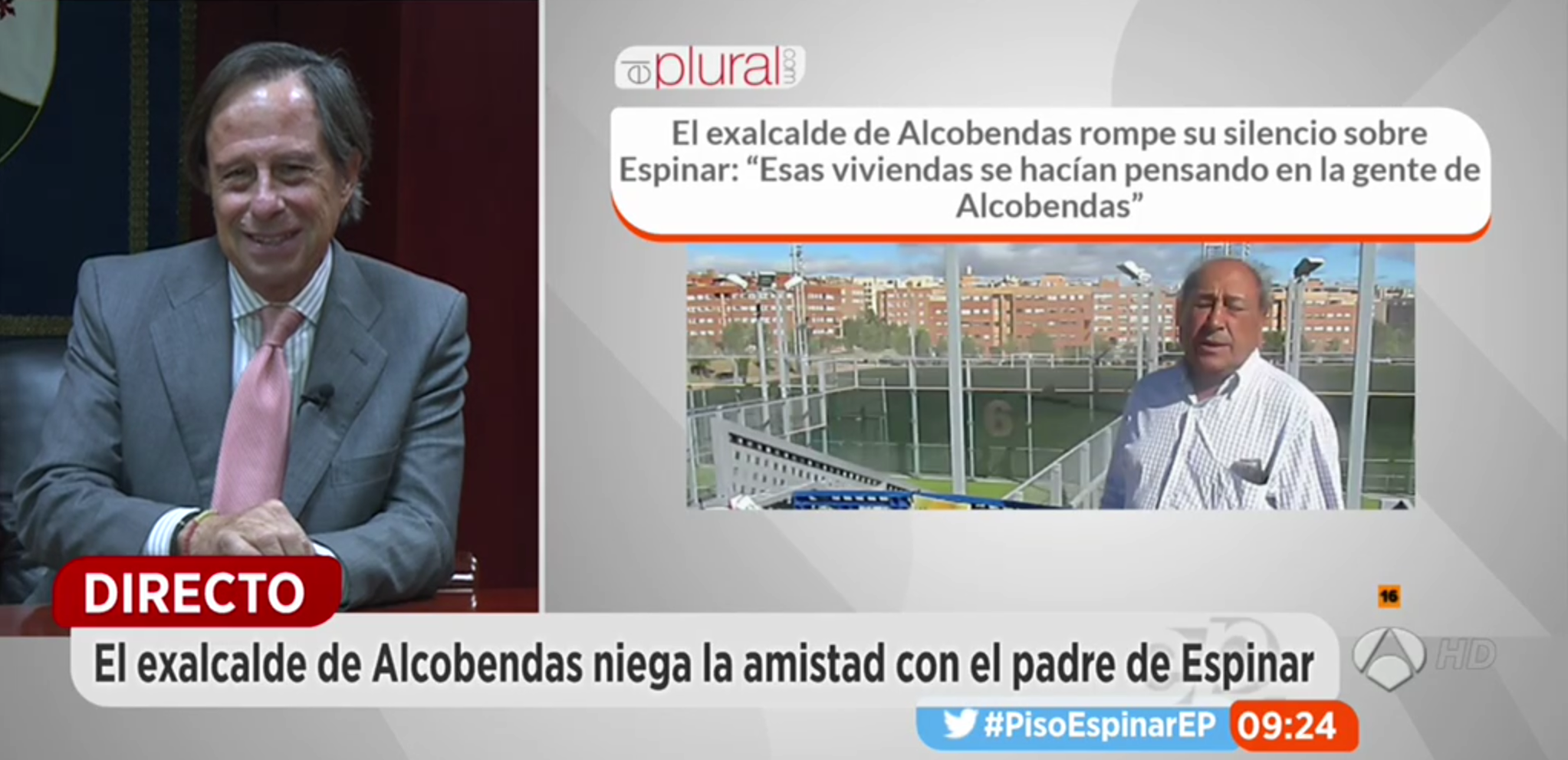Un momento de la entrevista en 'Espejo Público' (Antena 3) a Ignacio García de Vinuesa