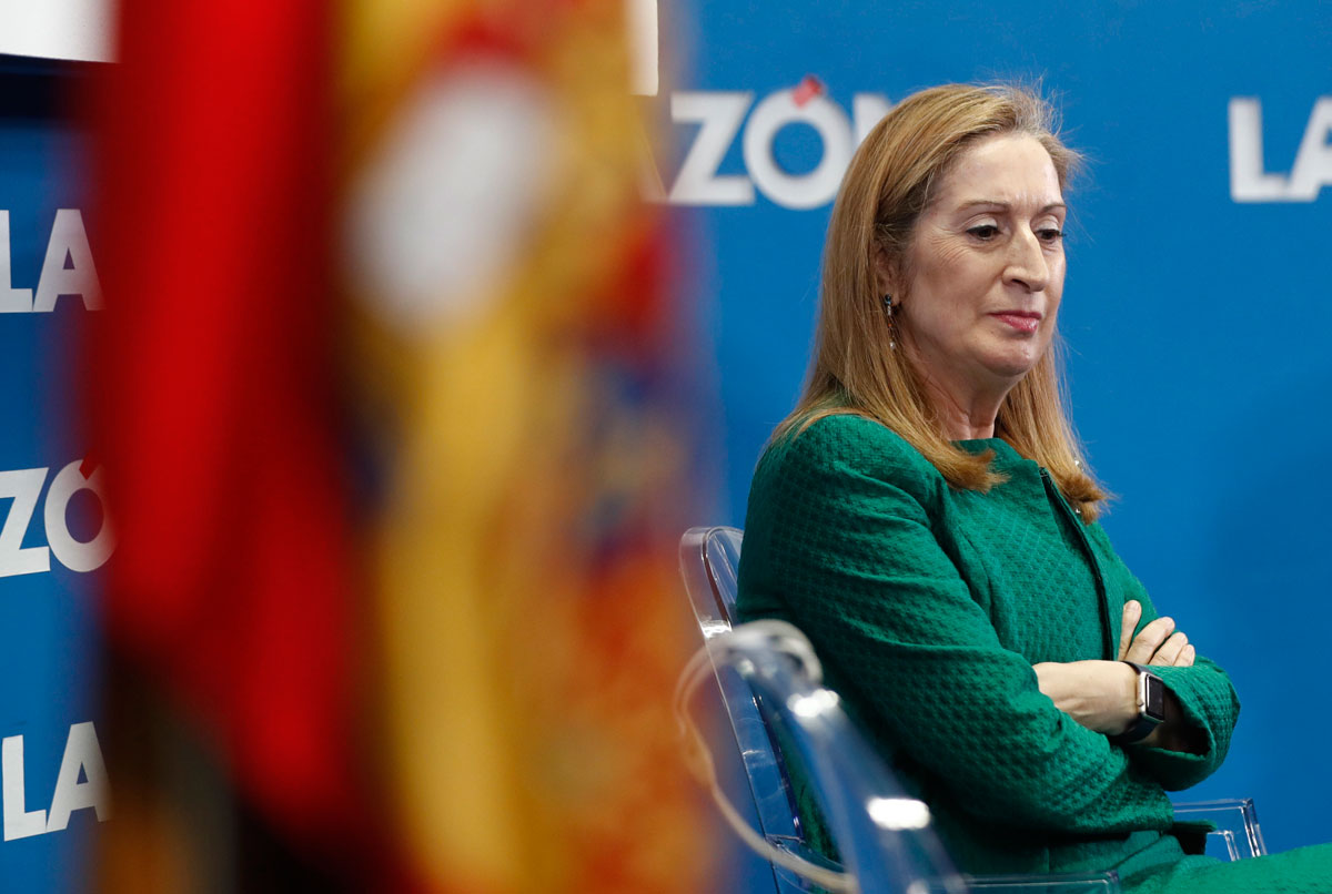 La presidenta del Congreso de los Diputados, Ana Pastor, en el foro del diario La Razón, en Madrid.