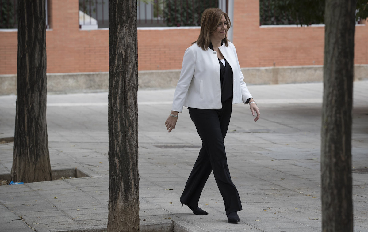 Susana Díaz, hoy en el Parlamento de Andalucía.
