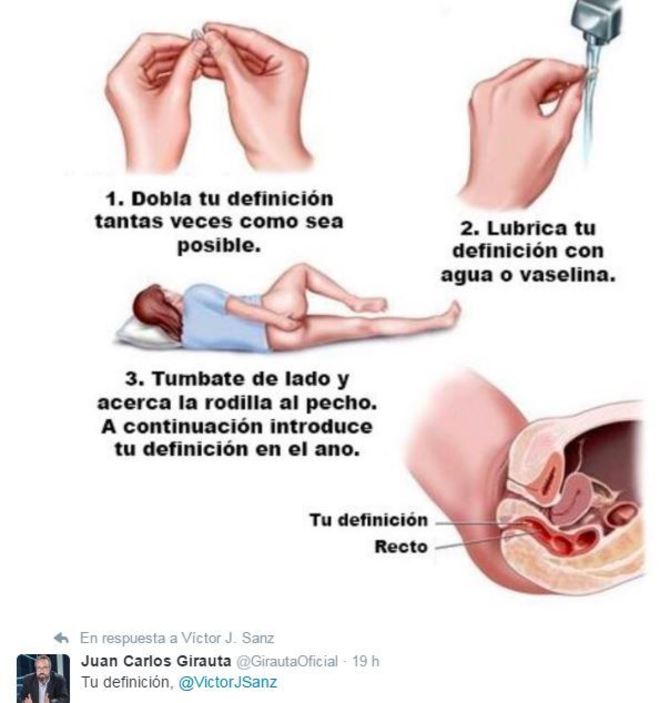 Tuit del portavoz de Ciudadanos, Juan Carlos Girauta, ante las críticas en Twitter.