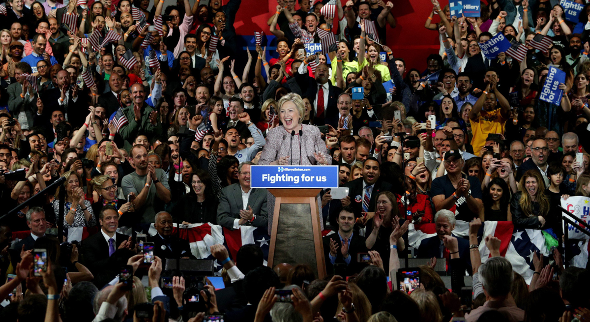 Hillary Clinton en la campaña electoral.