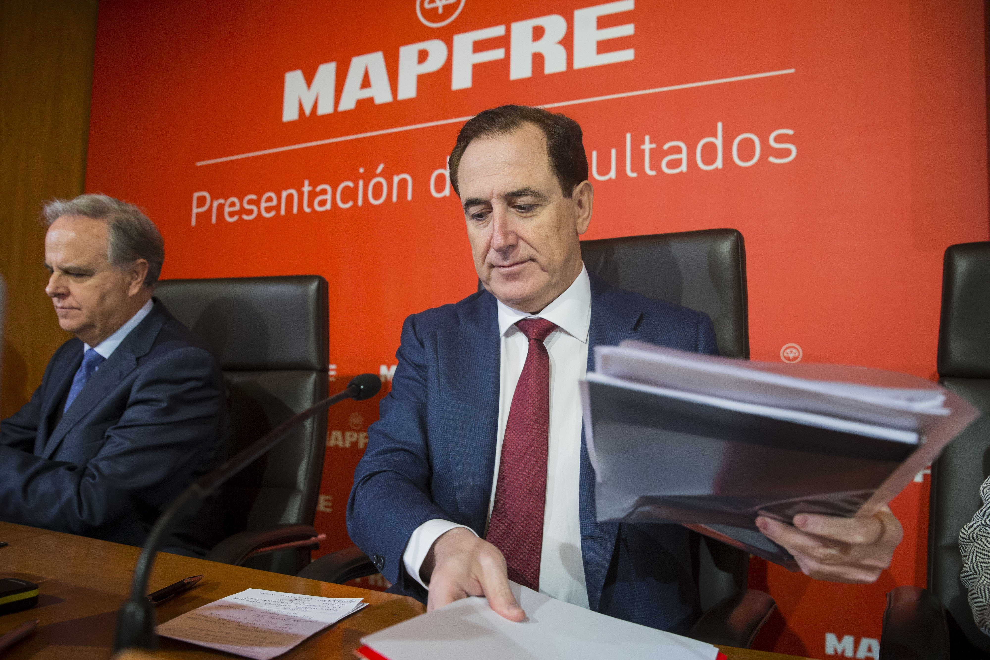 Antonio Huertas, presidente de Mapfre, en una presentación de resultados anterior