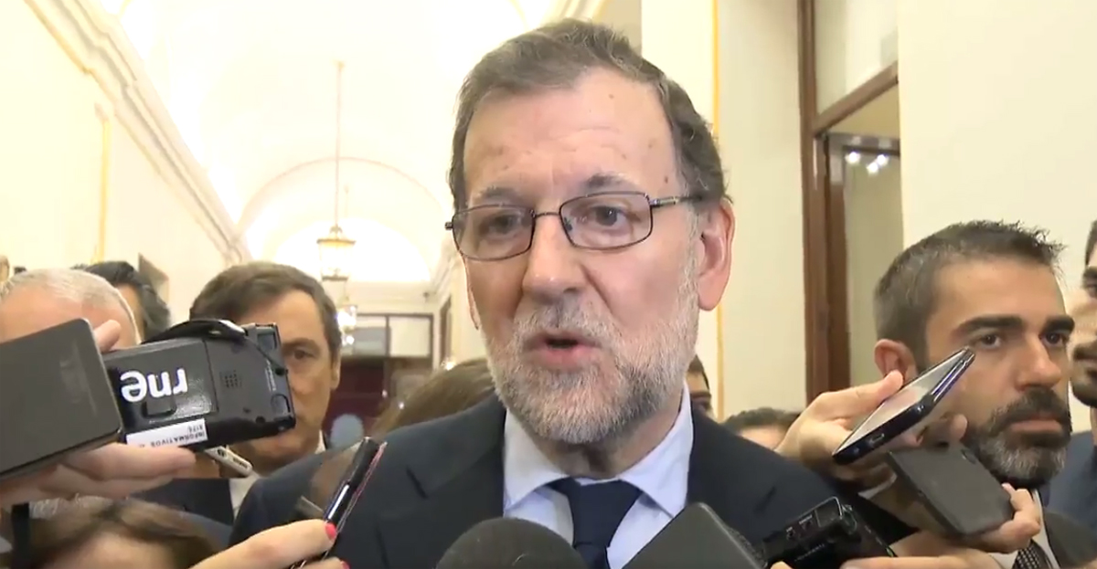 Mariano Rajoy, en el Congreso, hoy