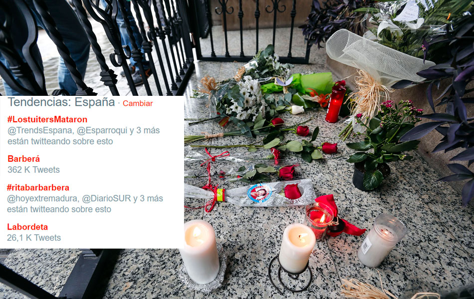 Los temas comentados en Twitter el día de la muerte de Rita Barberá
