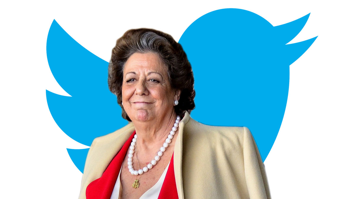 Rita Barberá y el logo de Twitter - EFE / A.G.