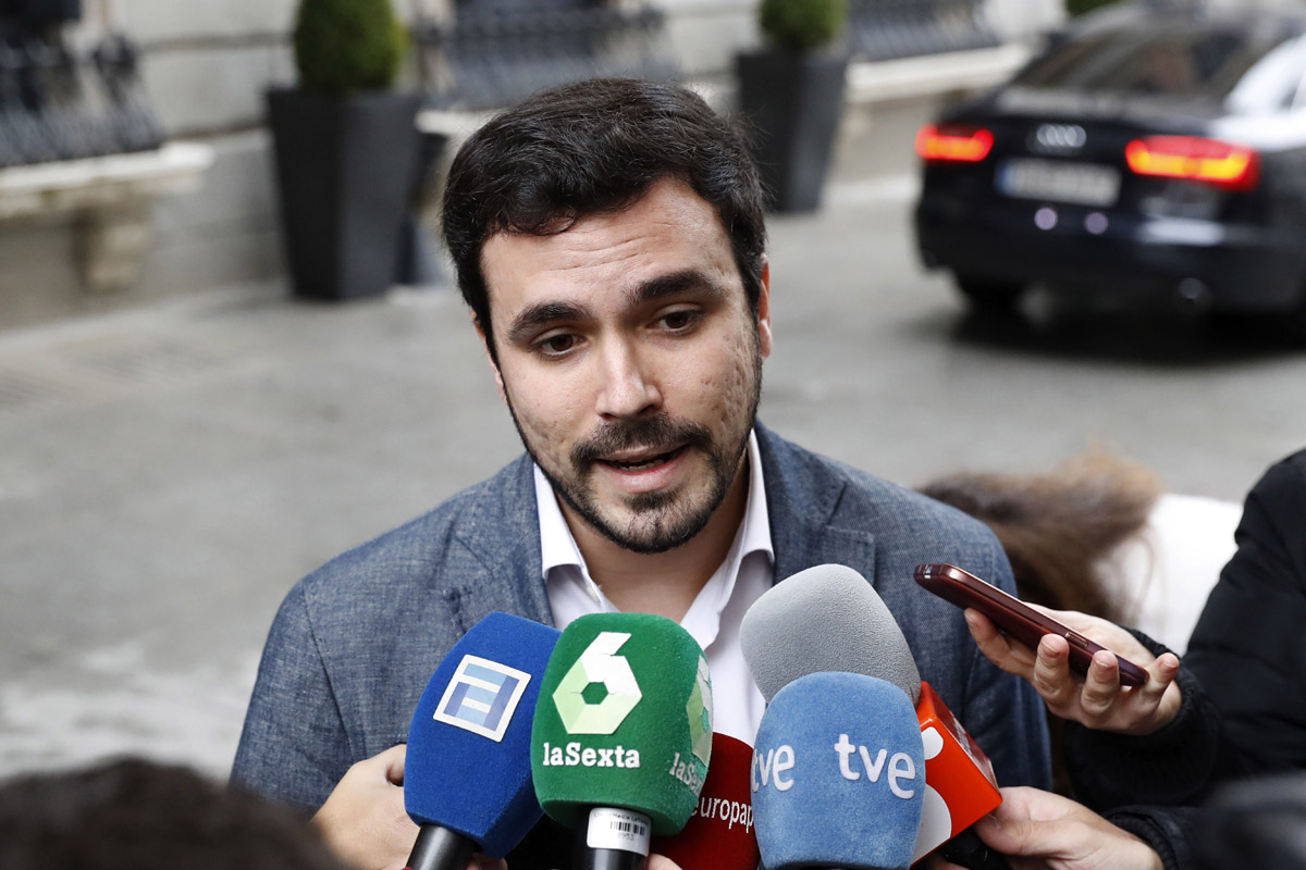 El coordinador federal de IU, Alberto Garzón. 