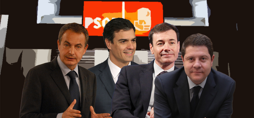 José Luis Rodríguez Zapatero, Pedro Sánchez, Tomás Gómez y Emiliano García-Page.