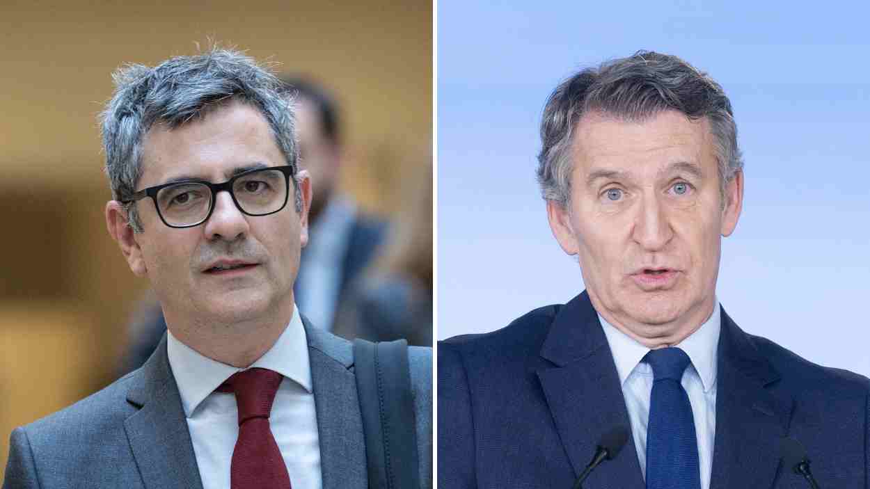 Bolaños y Feijóo en un montaje propio