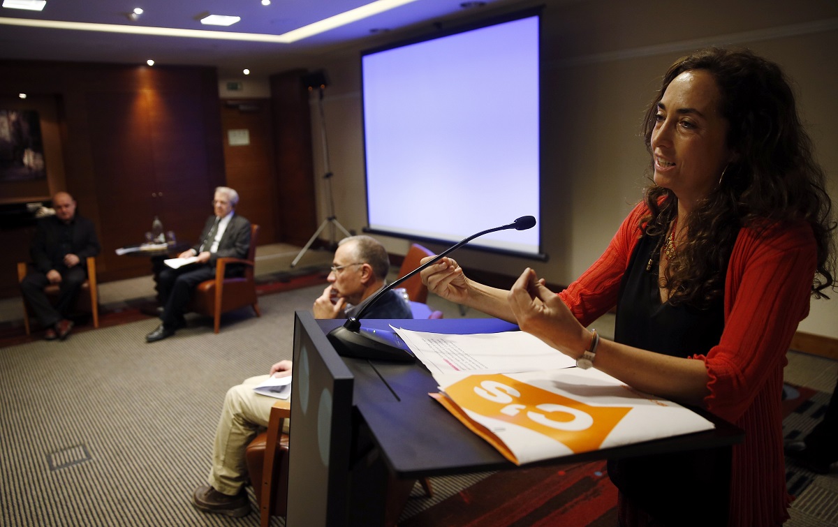 La eurodiputada de Ciudadanos Carolina Punset durante un acto