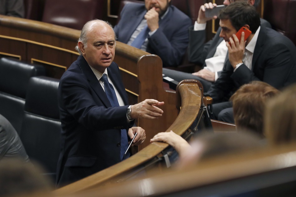 El ex ministro del Interior Jorge Fernández Díaz, en una imagen de archivo durante un pleno en el Congreso. Fuente: Europa Press.