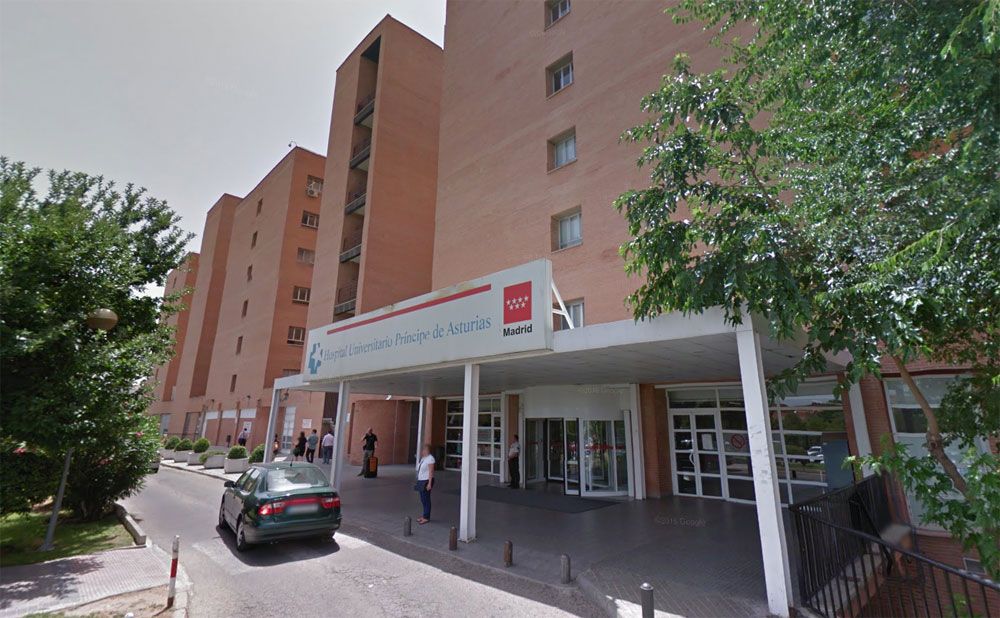 Entrada al hospital Universitario Príncipe de Asturias en Alcalá de Henares