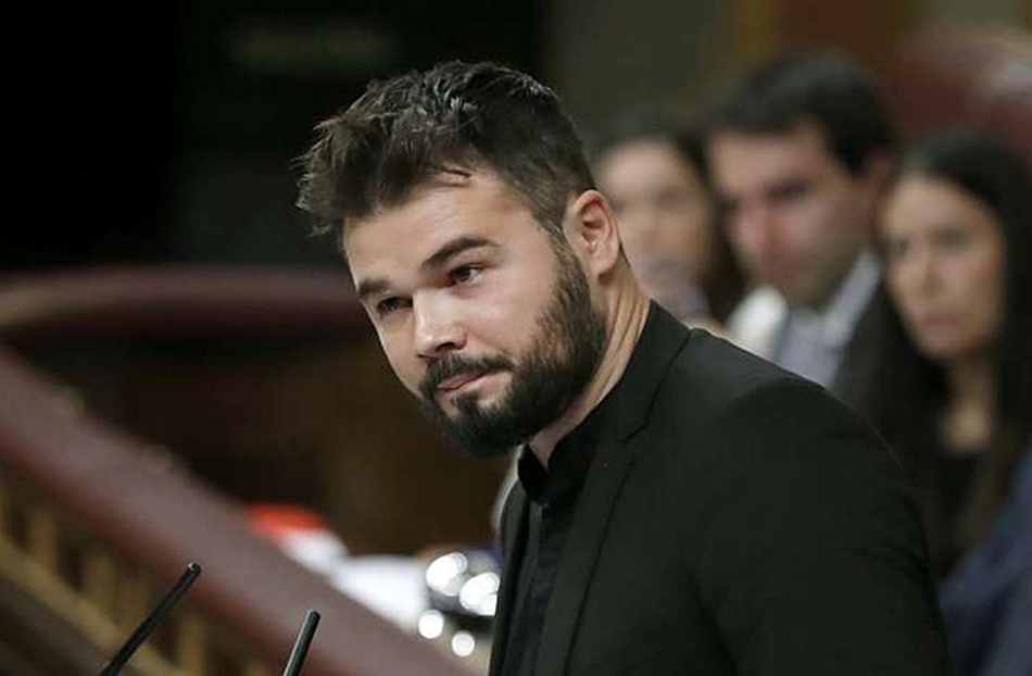 El portavoz de ERC en el Congreso de los Diputados, Gabriel Rufián.