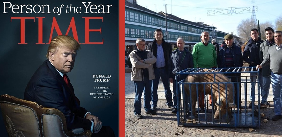 La revista Time considera a Trump personaje del año. 