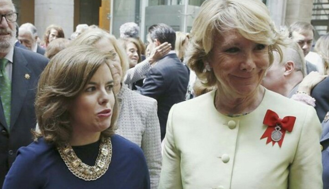 Soraya Sáenz de Santamaría y Esperanza Aguirre.