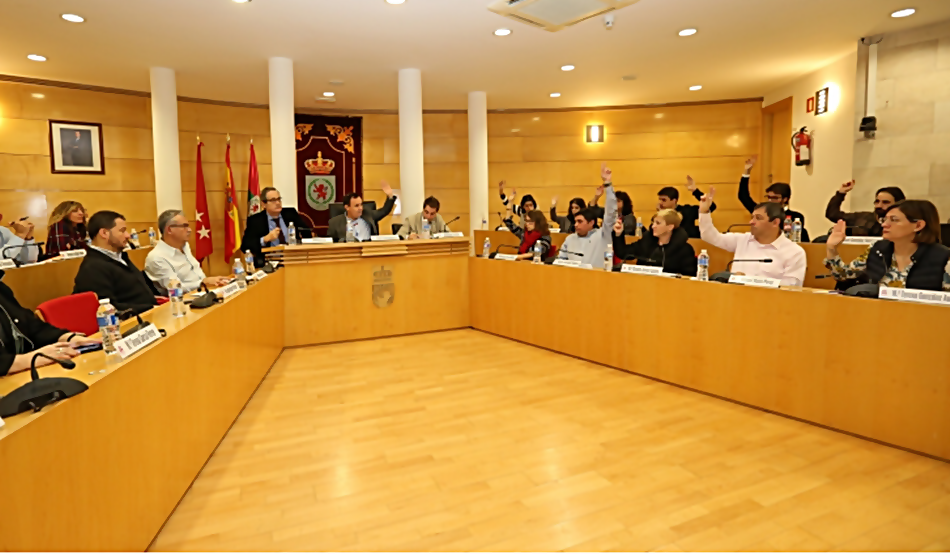 Imagen de uno de los plenos celebrados en el Ayuntamiento de Coslada.