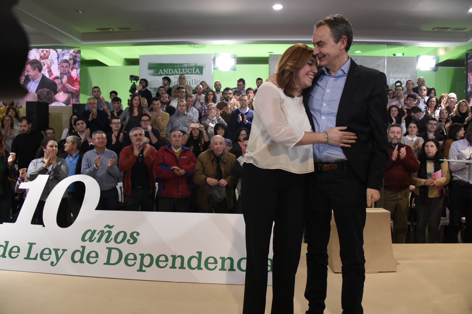 Susana Díaz junto a José Luis Rodríguez Zapatero