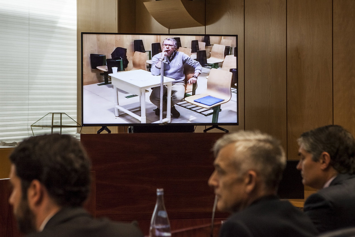 Granados testificando en la comisión de investigación sobre la Púnica en la Asamblea de Madrid