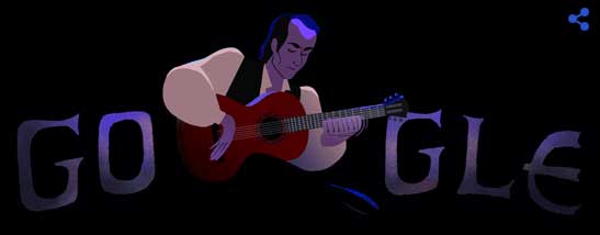 Doodle en homenaje a Paco de Lucía