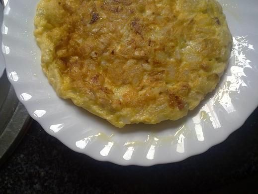 Boletus en tortilla y lenguadinas con verduras
