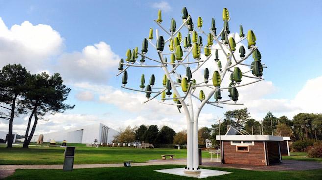 Un árbol artificial que convierte el viento en electricidad