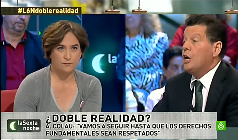 Captura de pantalla del programa en el que Alfonso Rojo llamó a Ada Colau "gordita". 