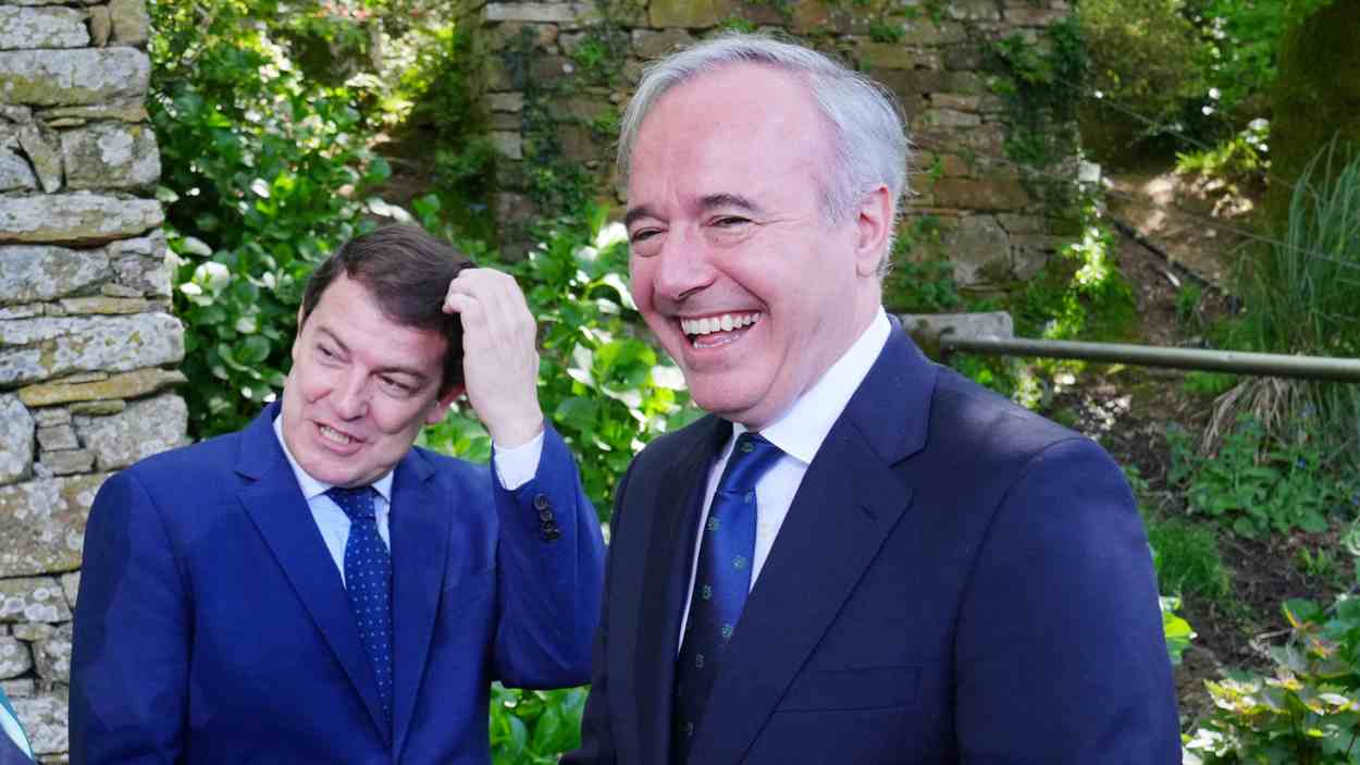 Jorge Azcón y Alfonso Fernández Mañueco. EP