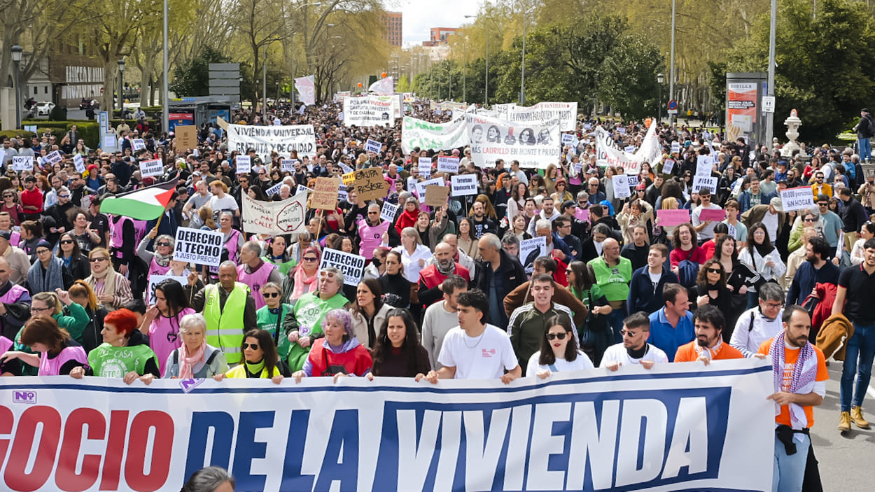 Manifestación por la vivienda, 5 de abril de 2025. EP.