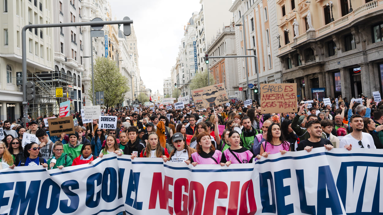 Manifestación por la vivienda, 5 de abril de 2025. EP.