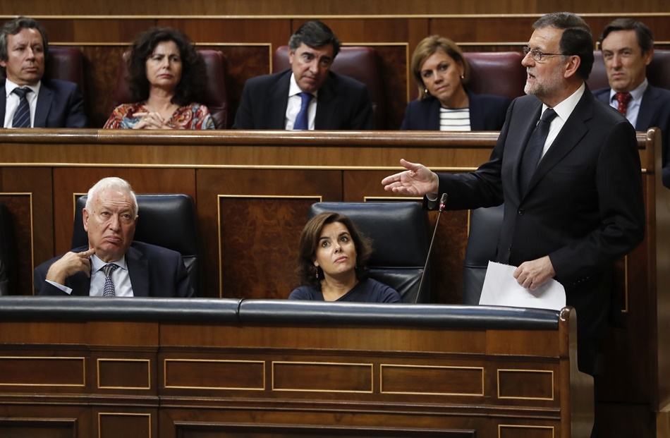 Mariano Rajoy, el presidente del Gobierno, en el Congreso de los Diputados