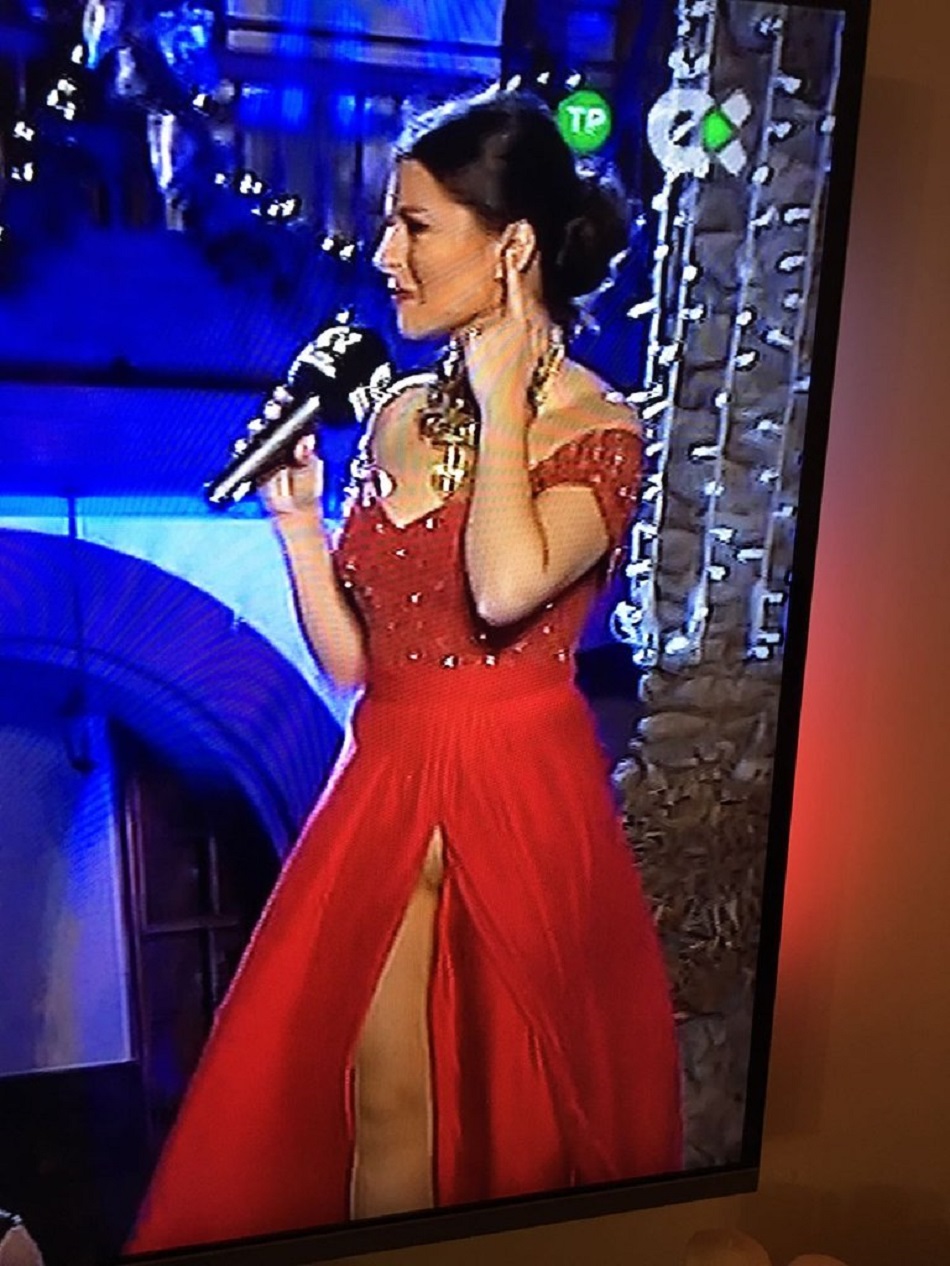 Eloísa González durante las campanadas de la Nochevija de 2016