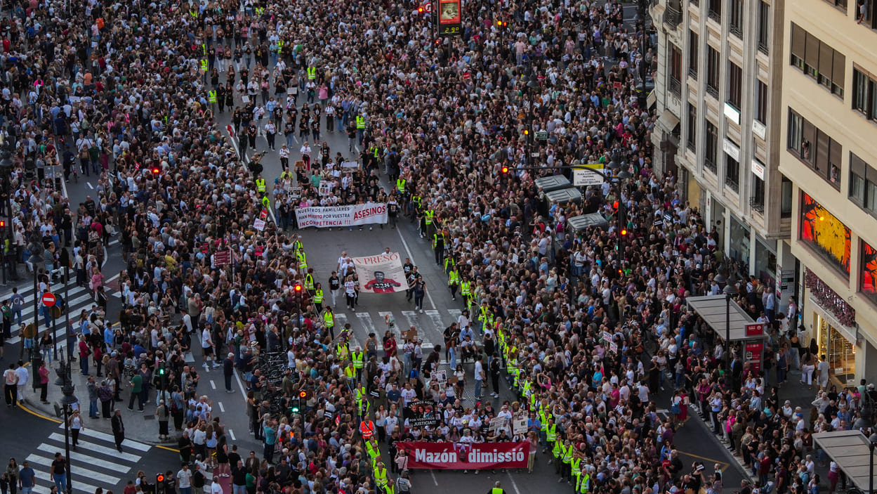 Manifestación en el primer aniversario de la DANA. EP.