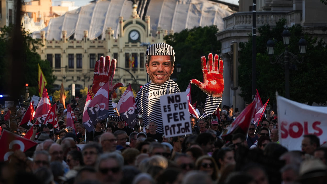 Manifestación contra la gestión del Consell valenciano con la DANA. EP.