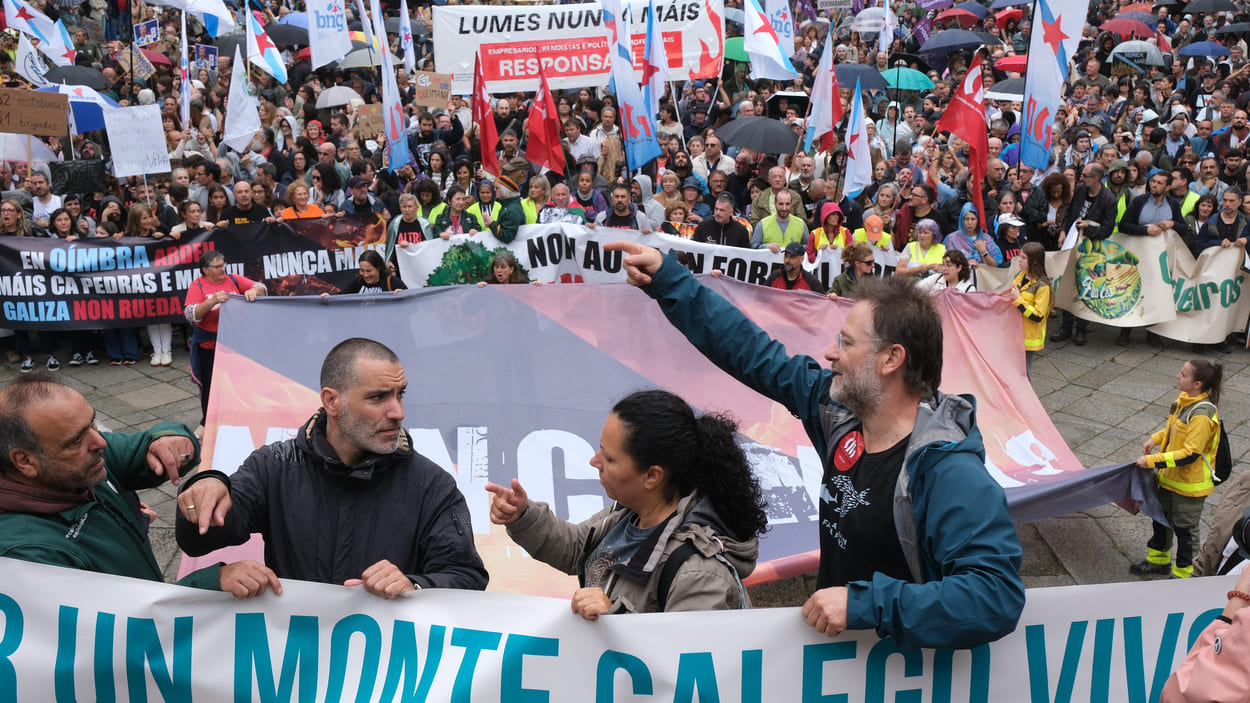 Manifestación contra la gestión de la Xunta de Galicia con los incendios. EP.