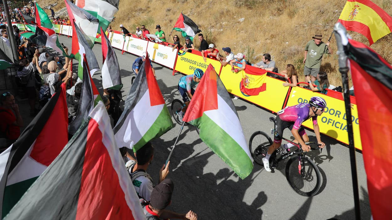 Protestas propalestinas en La Vuelta. EP.