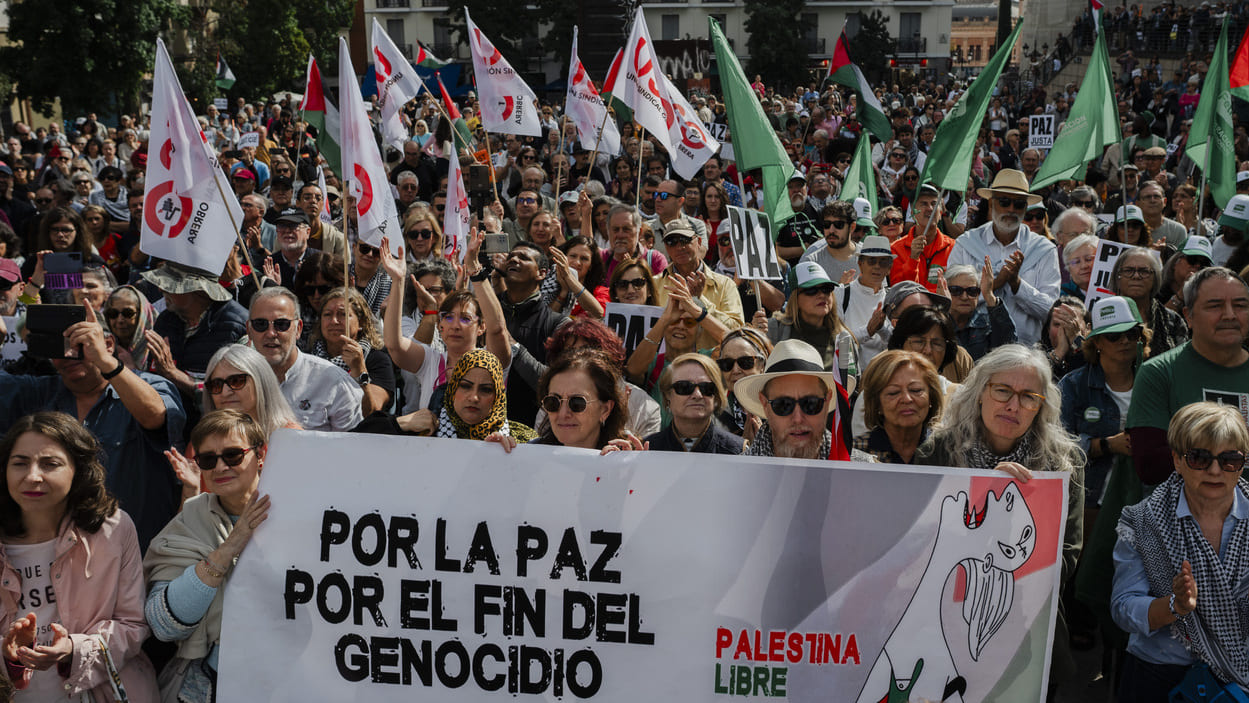Manifestación por el fin del genocidio de Israel sobre Palestina. EP.